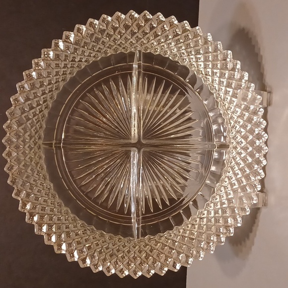 Anchor Hocking 8" Miss America Clear 4 Part Relish Dish - Picture 7 of 7